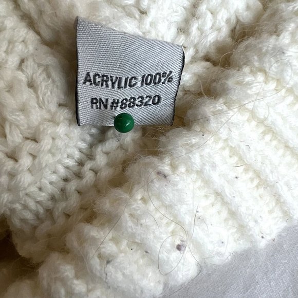 C.C. Kids Children's‎ Knit Ski Beanie Hat, white, cream, soft beanie - Picture 3 of 5